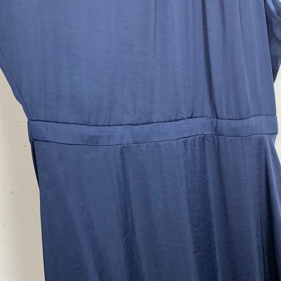 Elie Tahari Womens Blouson Ruffle Halter Midi Dress Blue Sleeveless Size 10 - Picture 9 of 16